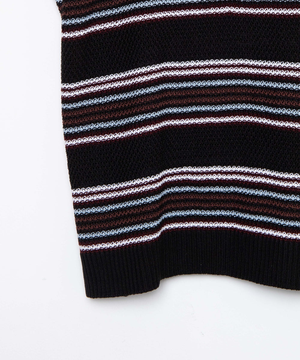 レトロボーダーニットベスト