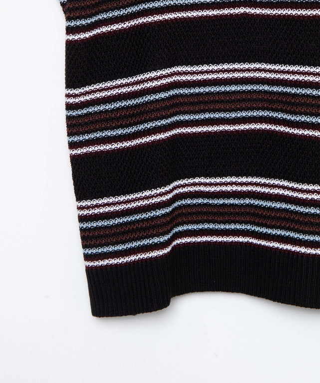 レトロボーダーニットベスト