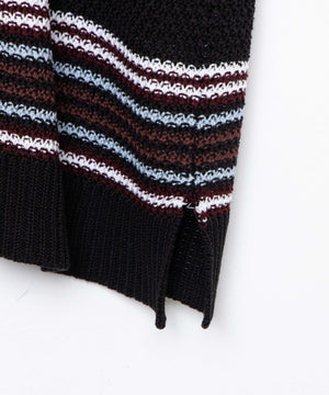 レトロボーダーニットベスト