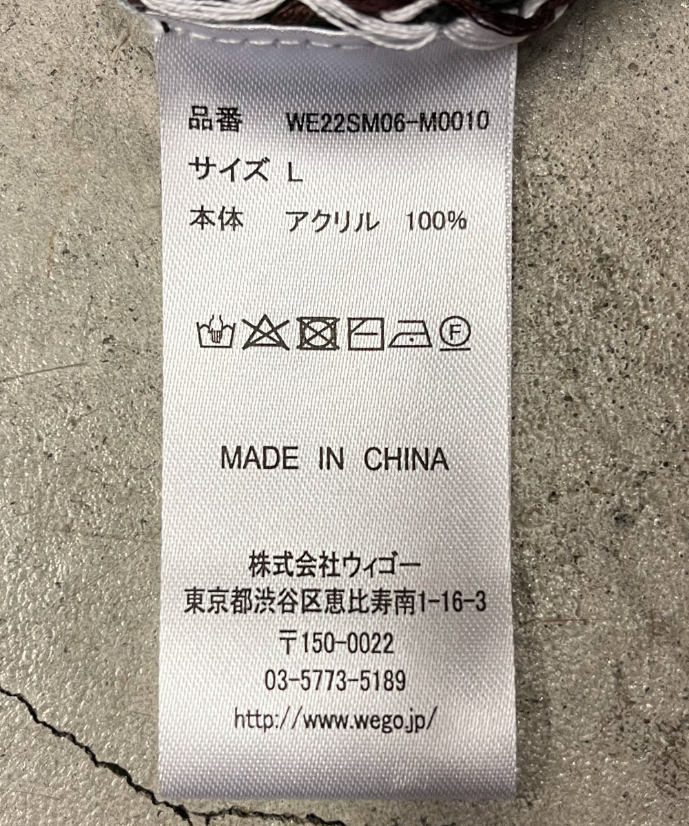 レトロボーダーニットベスト