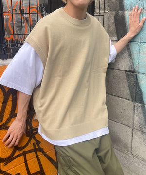 Lベージュ　モデル：175cm L着用