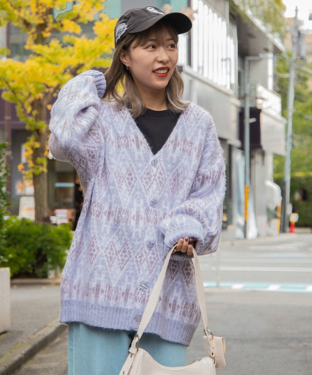 モヘアライク総柄BIGカーディガン｜WEGO（ウィゴー） – WEGO ONLINE STORE