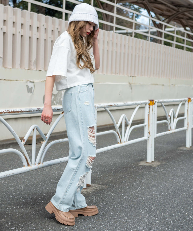 デニム淡 モデル：160cm M着用