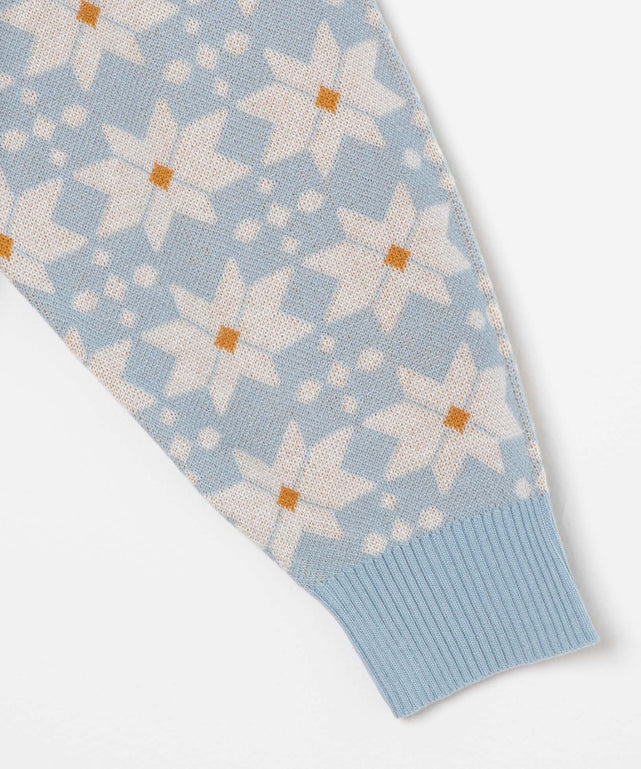 リネンライク総柄ルーズカーディガン