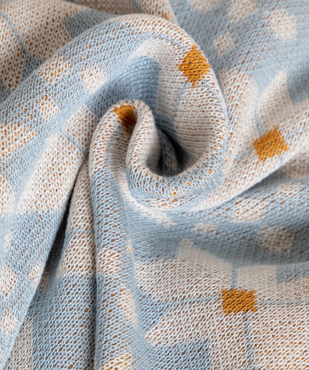 リネンライク総柄ルーズカーディガン