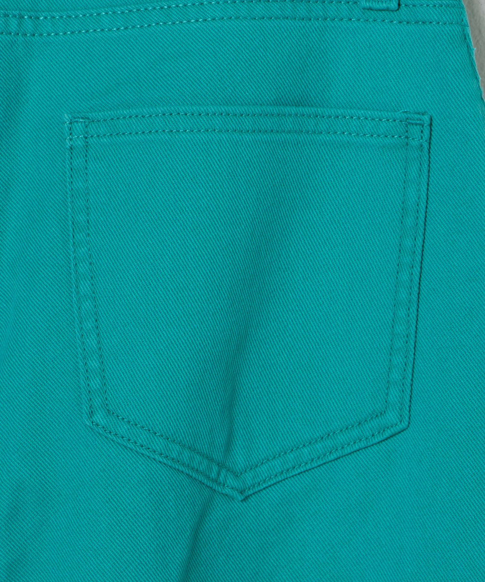 カラーウエストフィットワイドストレートパンツ