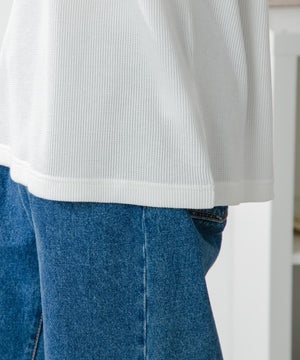 ワッフルUネックT