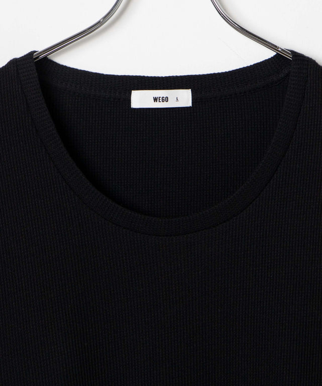 ワッフルUネックT