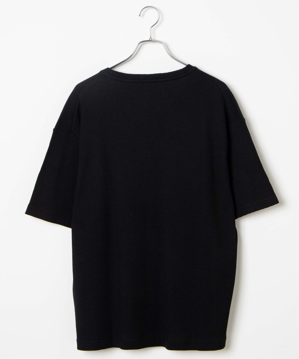 ワッフルUネックT