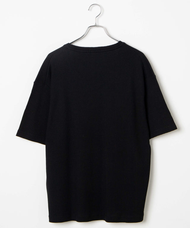 ワッフルUネックT