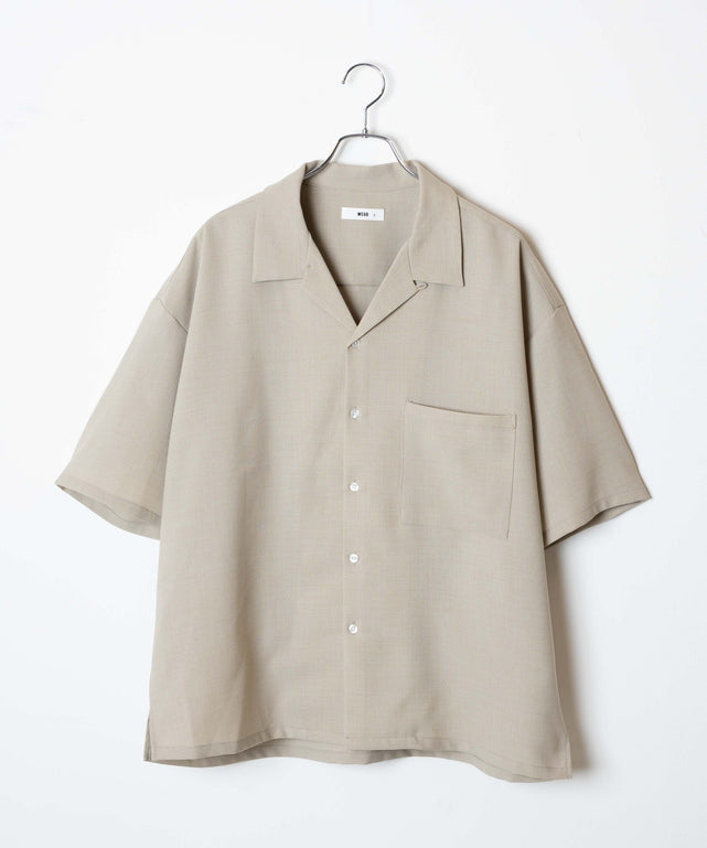 リネンライクオープンカラーBIGシャツ