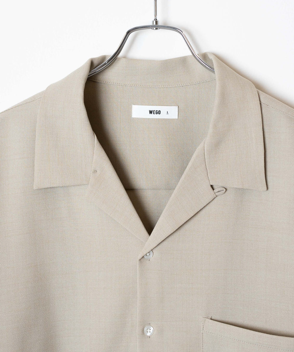 リネンライクオープンカラーBIGシャツ