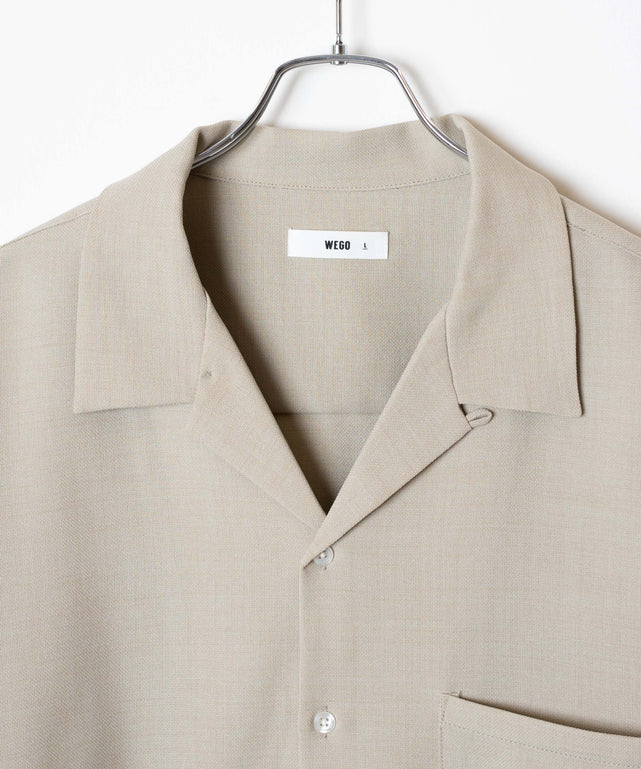 リネンライクオープンカラーBIGシャツ