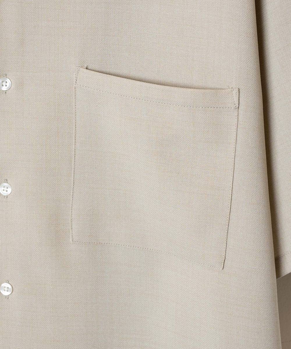 リネンライクオープンカラーBIGシャツ