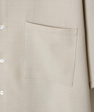 リネンライクオープンカラーBIGシャツ