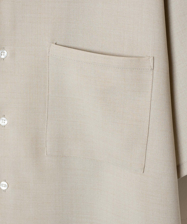 リネンライクオープンカラーBIGシャツ