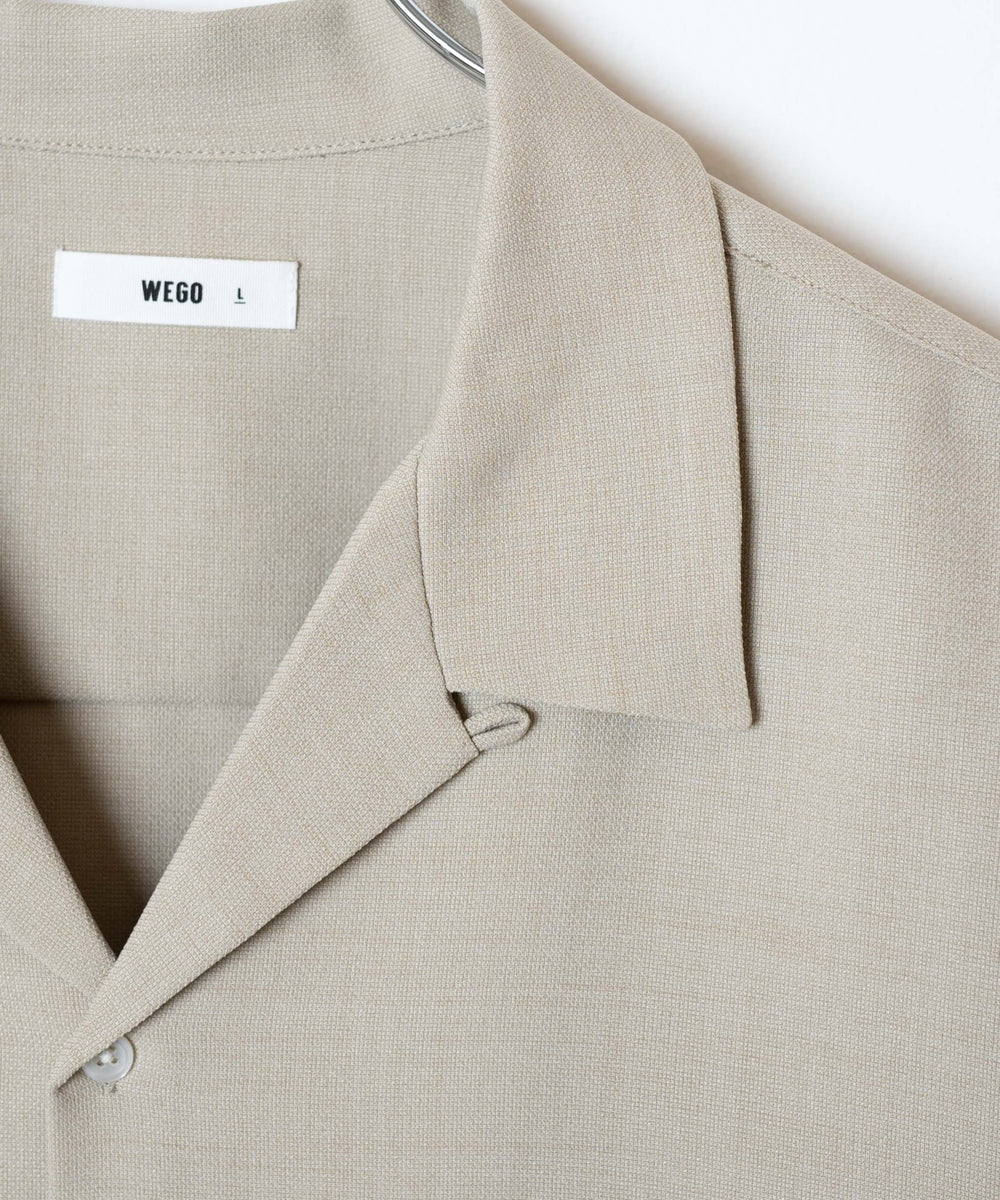 リネンライクオープンカラーBIGシャツ