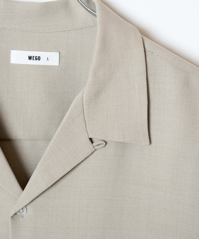 リネンライクオープンカラーBIGシャツ