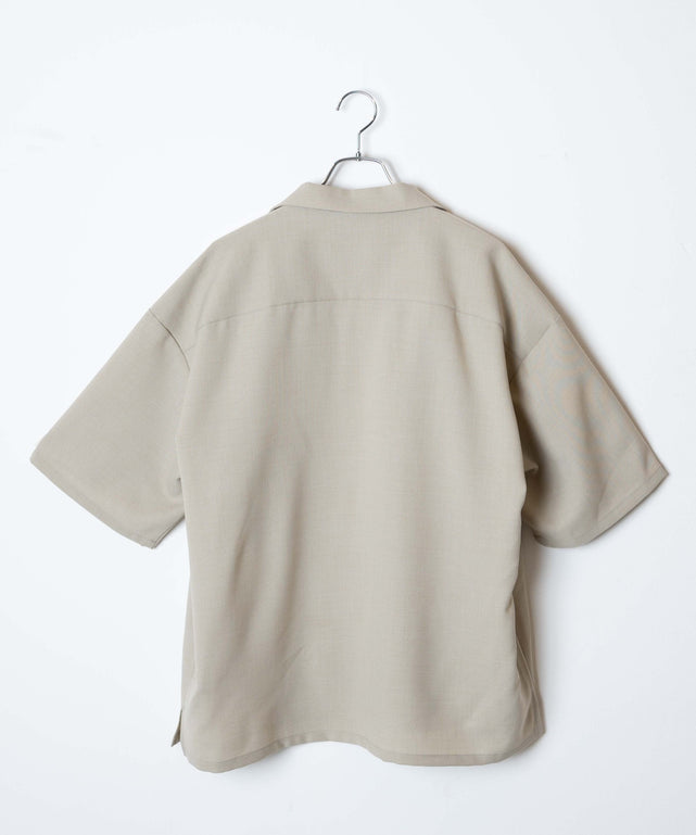 リネンライクオープンカラーBIGシャツ