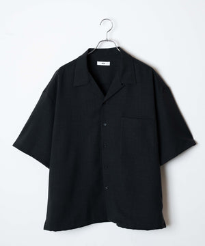 リネンライクオープンカラーBIGシャツ