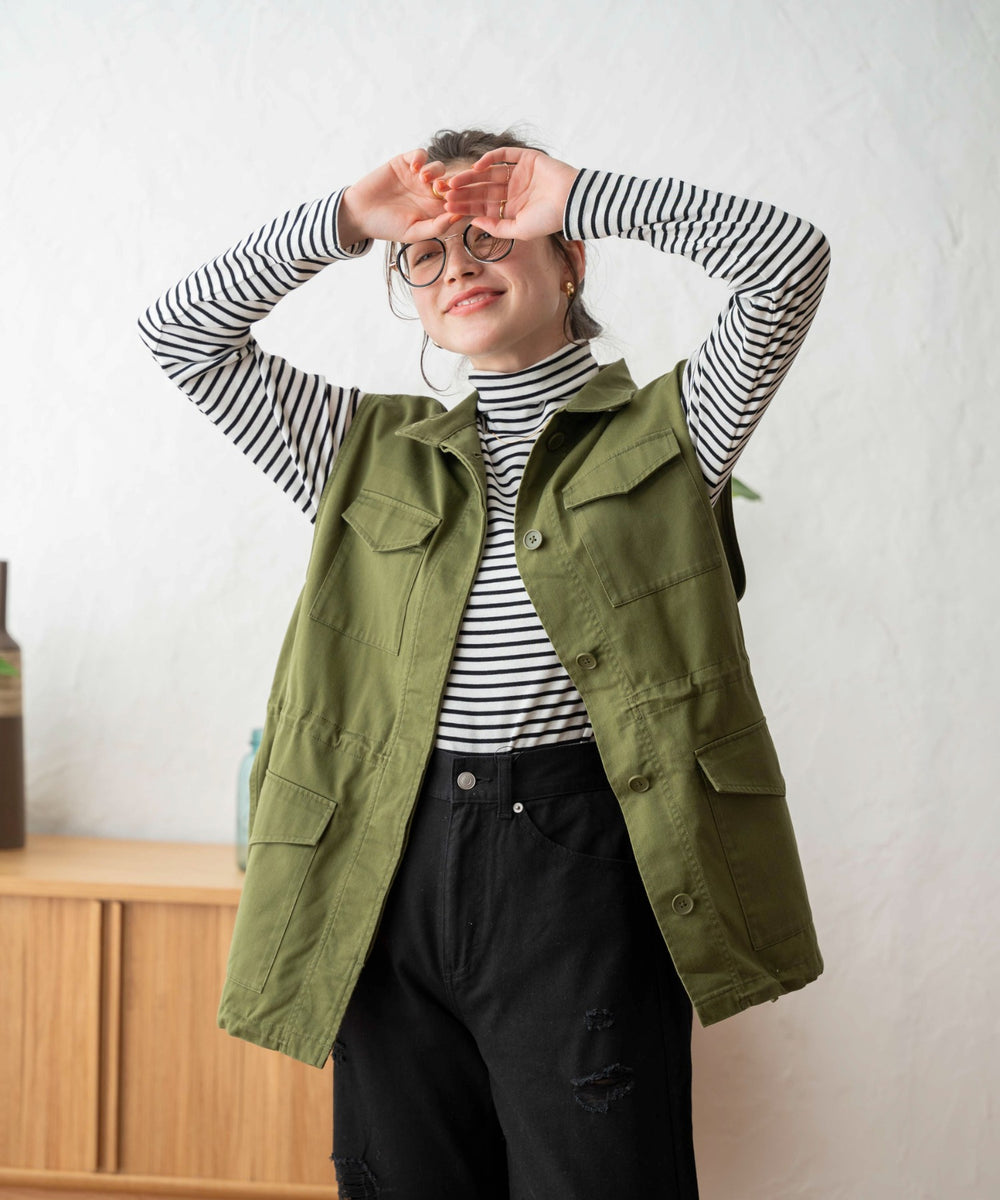 カーキ モデル：160cm F着用