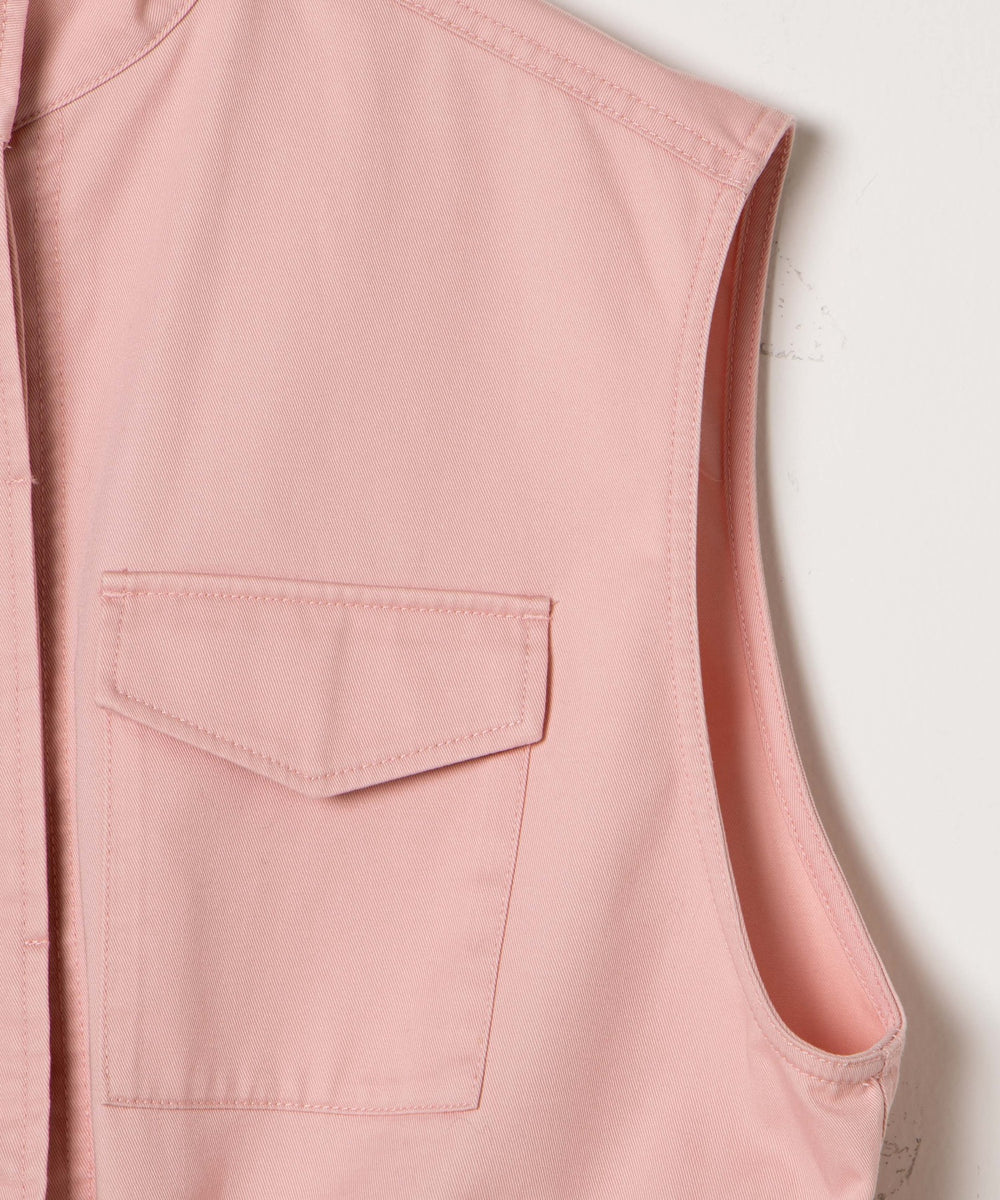 スタンドネックミリタリーベスト