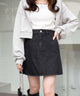 デニムミニスカート/ブラックその他 モデル：160cm S着用