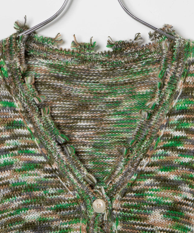 ダメージミックスカラービッグカーデ