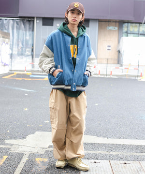 デニム淡色 モデル：175cm L着用