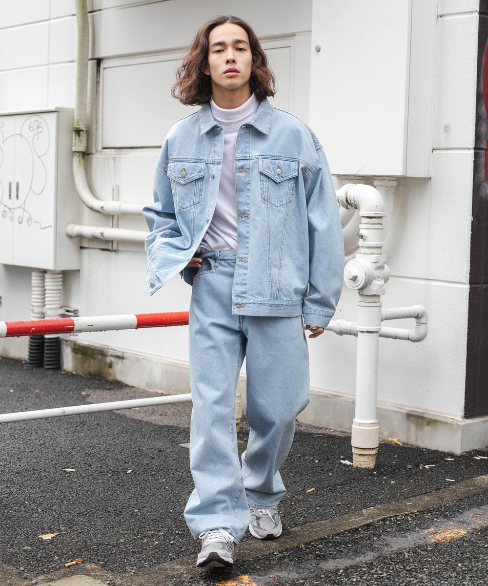 デニム淡色 モデル：174cm L着用