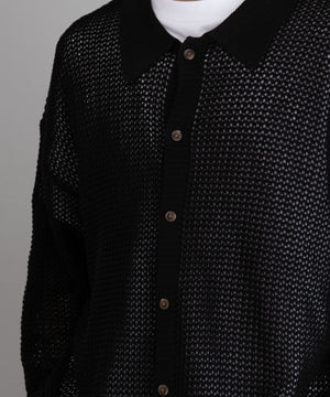 メッシュニットBIGシャツ