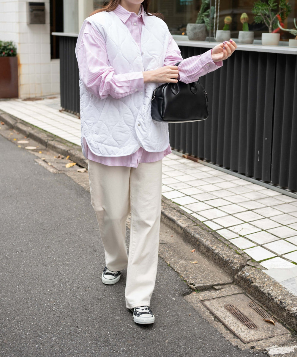 オフホワイト モデル：163cm F着用