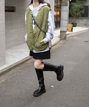 カーキ モデル：163cm F着用