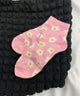 総柄フラワーショートソックス(23-25cm)/ピンク