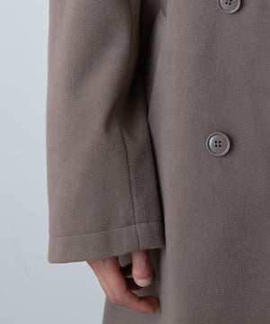 ニットメルトンダブルチェスターコート