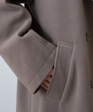 ニットメルトンダブルチェスターコート