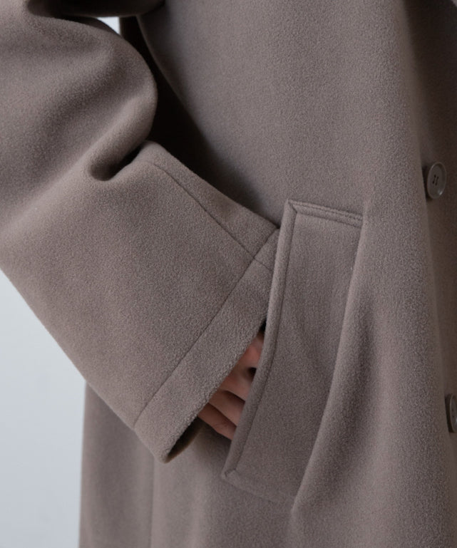 ニットメルトンダブルチェスターコート