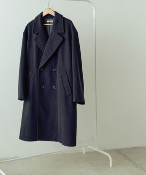 ニットメルトンダブルチェスターコート