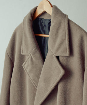 ニットメルトンダブルチェスターコート