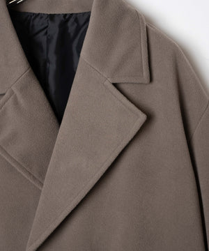 ニットメルトンダブルチェスターコート