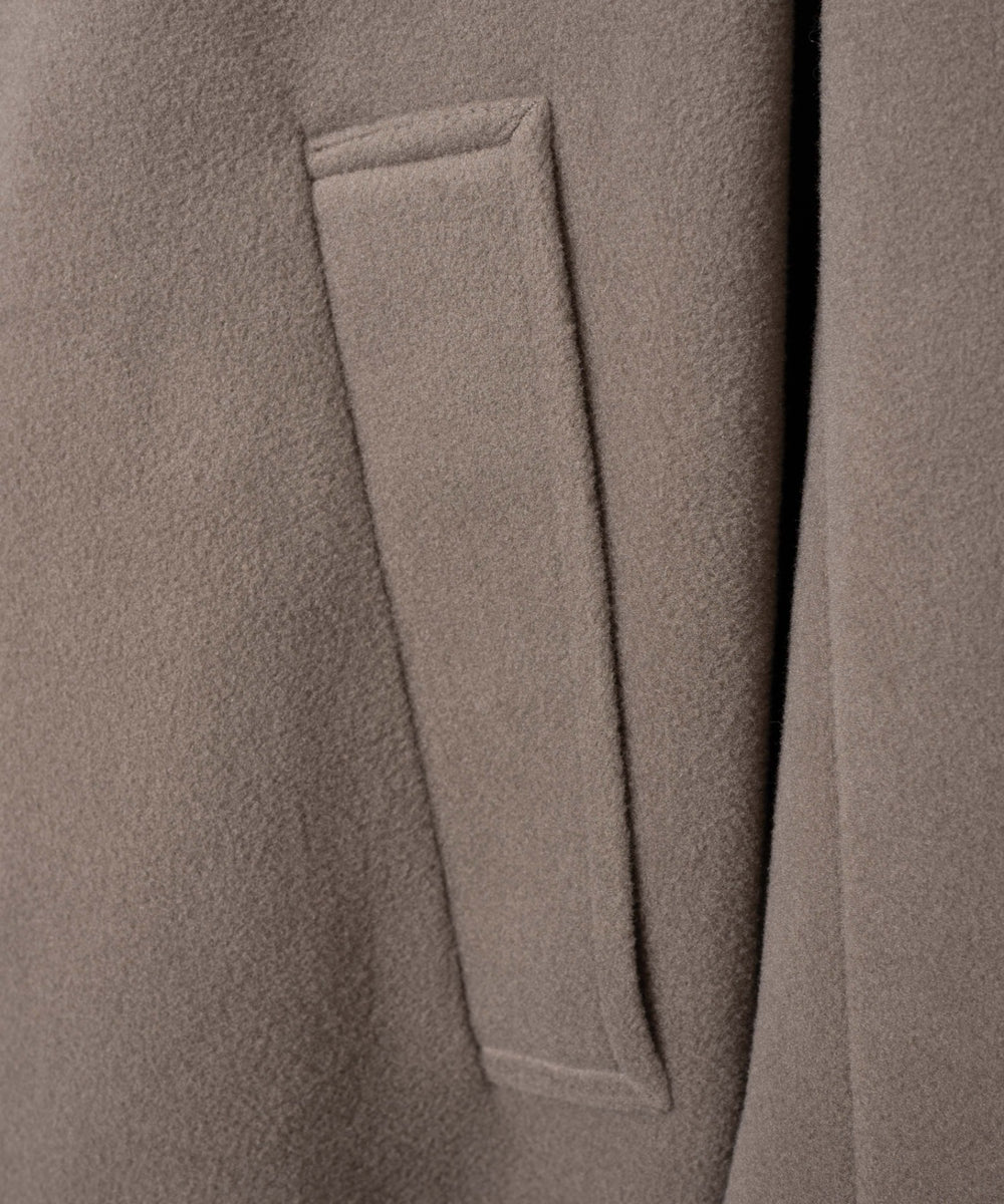 ニットメルトンダブルチェスターコート