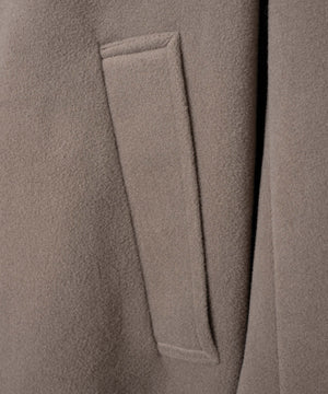 ニットメルトンダブルチェスターコート