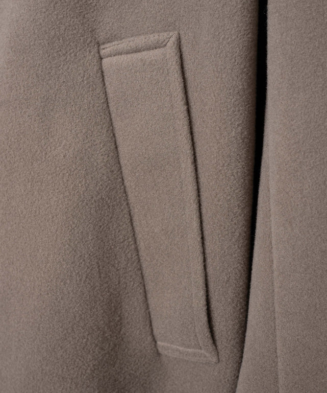 ニットメルトンダブルチェスターコート