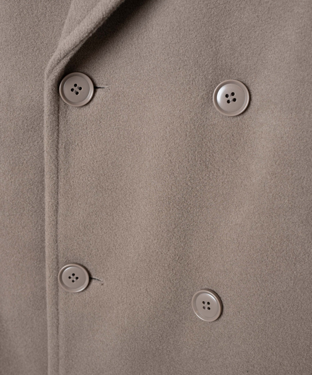 ニットメルトンダブルチェスターコート