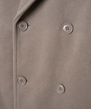 ニットメルトンダブルチェスターコート