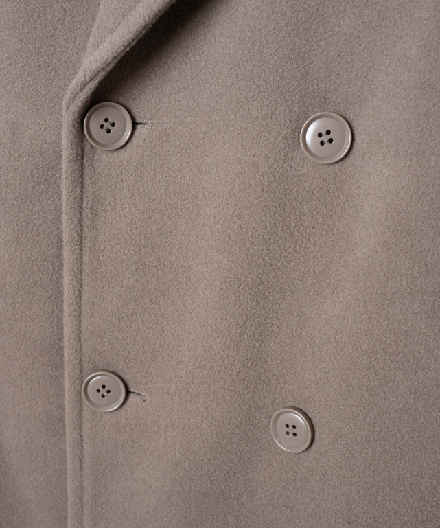 ニットメルトンダブルチェスターコート