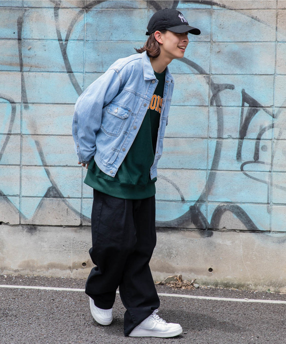 デニム淡色 モデル：174㎝ L着用