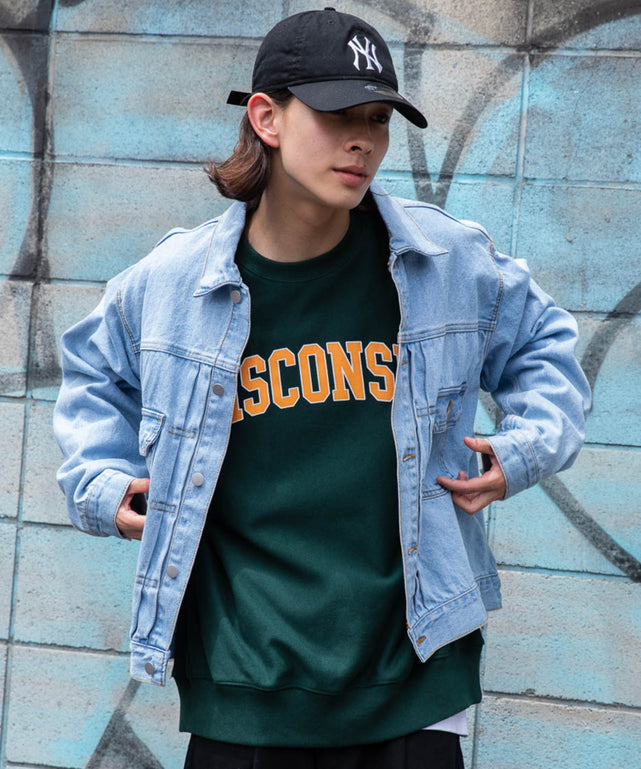 デニム淡色 モデル：174㎝ L着用