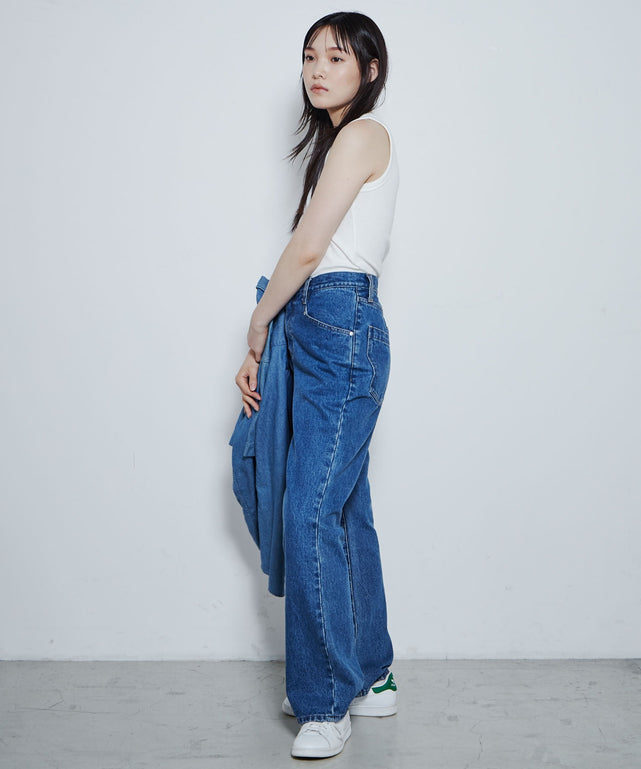 フレアデニムパンツ