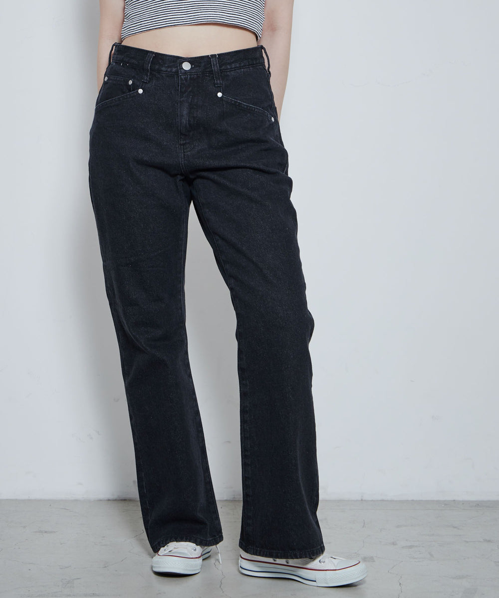 フレアデニムパンツ